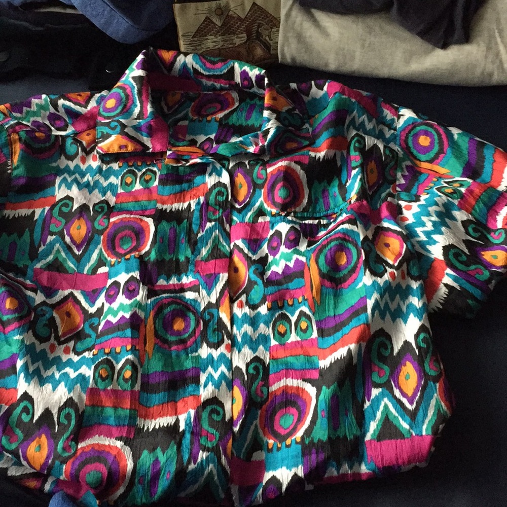 Cool Vintage Button up Polo..go have some fun!